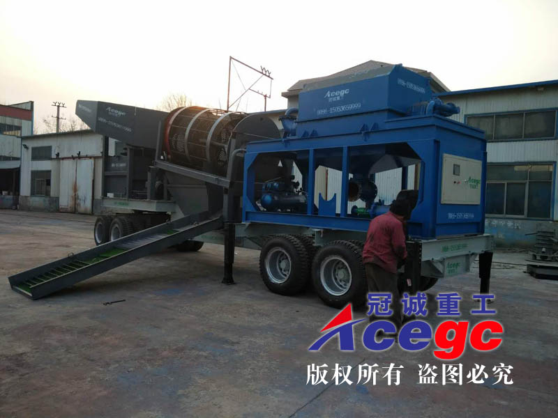 移动淘金选矿车 移动淘金选矿车